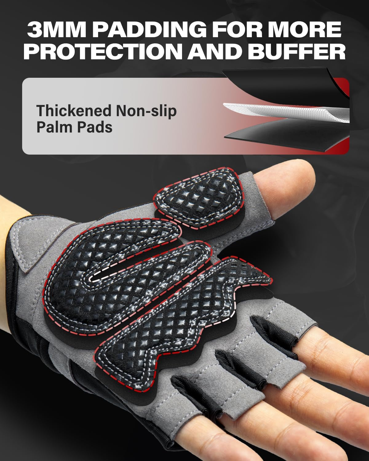 Workout Gloves for Men and Women, Weight Lifting Gloves with Excellent Grip, Lightweight Gym Gloves for Weightlifting, Cycling, Exercise, Crosstraining, Pull Ups, Fitness, Climbing and Rowing