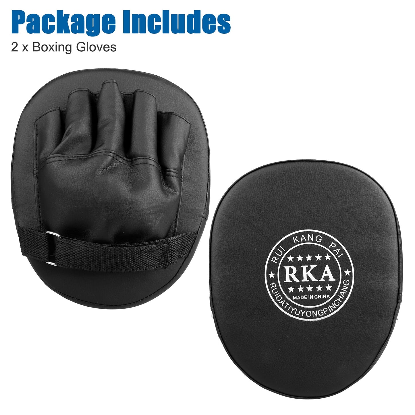 2Pcs Boxing Mitts, MMA Punching Boxing Training Hand Pads PU Leather Punching Kicking Palm Pads Training Boxing Target Pad, Ideal for Karate, Muay Thai Kick, Sparring