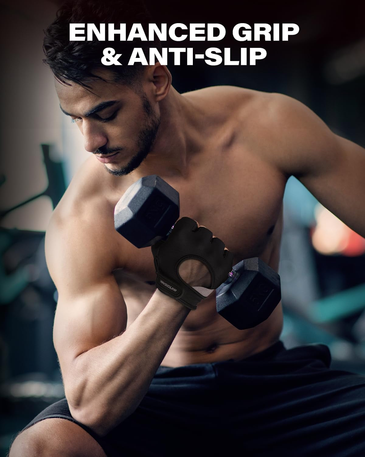 Workout Gloves for Men and Women, Weight Lifting Gloves with Excellent Grip, Lightweight Gym Gloves for Weightlifting, Cycling, Exercise, Crosstraining, Pull Ups, Fitness, Climbing and Rowing